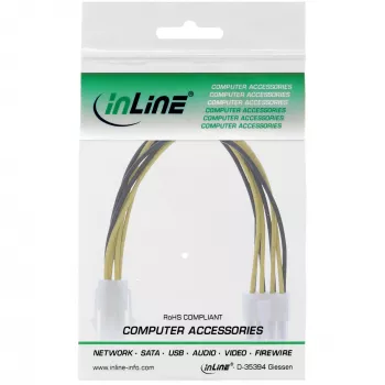 Adapter zasilania płyty głównej InLine 12 V ATX1.3 4-pinowe gniazdo / ATX2.0 8-pinowa wtyczka