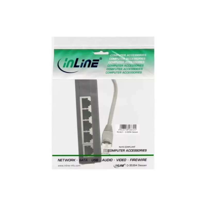 InLine ISDN Splitter 5x RJ45 female 15cm kabel with terminal resistors