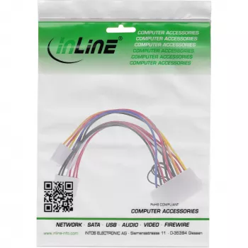 adapter kablowya zasilania InLine ATX / Classic P8/P9 złącze płyty głównej AT 0,20 m