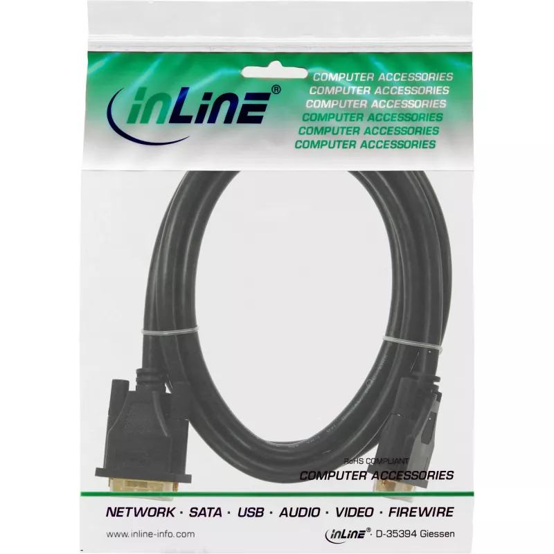 InLine Kabel DVI-D Premium 24+1 wtyk / wtyk Dual Link pozłacany 15 m