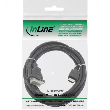 Kabel InLine HDMI-DVI HDMI męski / DVI męski 18+1 czarny 3m