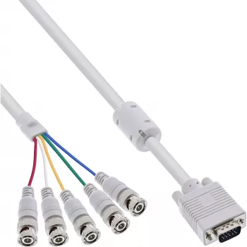 InLine VGA BNC kabel 5x BNC / HD 15 male 5m