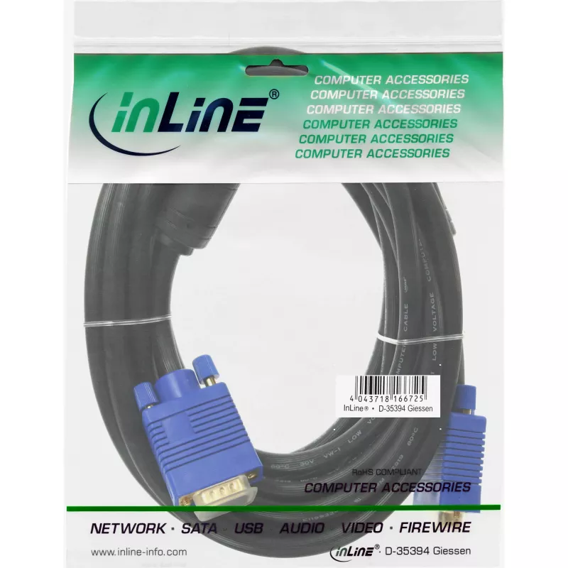 InLine Kabel S-VGA Premium 15HD męski / męski czarny 1m