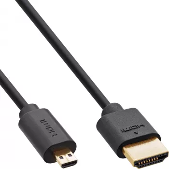 InLine cienki Ultra High Speed HDMI kabel AM/DM 8K4K pozłacany czarny 1.5m