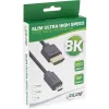 InLine Slim Ultra High Speed HDMI Cable AM/DM 8K4K złocony czarny 0,5 m