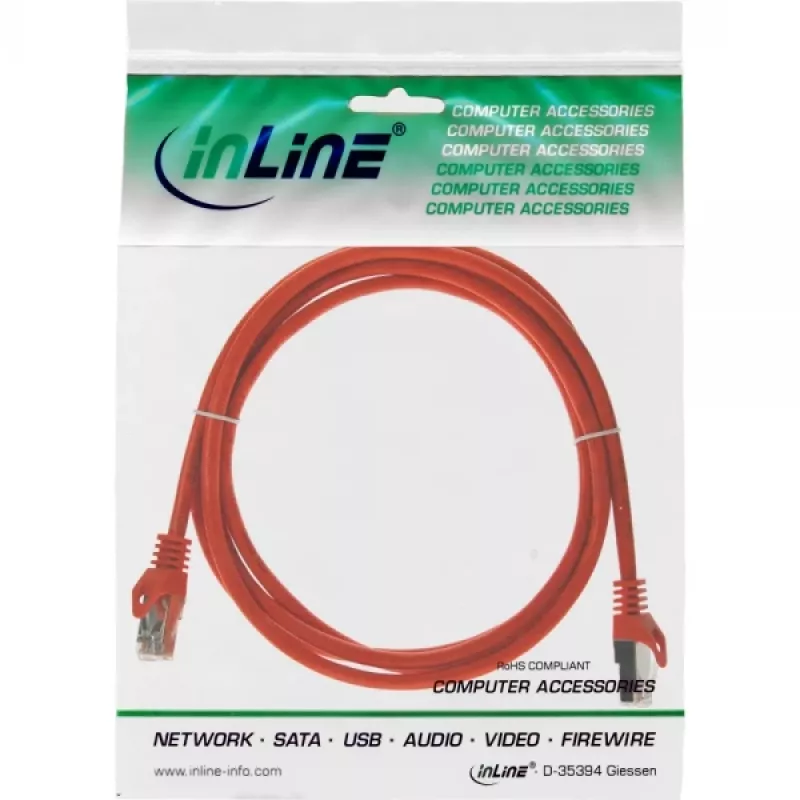 Kabel krosowy InLine SF/UTP Cat.5e pomarańczowy 0,25 m