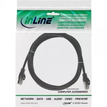 InLine Kabel krosowy SF/UTP Kat.5e czarny 0,25m