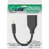 adapter kablowyowy InLine Mini DisplayPort męski do DisplayPort żeński, 4K2K, czarny, 0.15 m