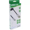 InLine USB 2.0 spiral kabel, USB-C male / USB-A male, Czarny/alu, flexible, 1m