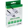 Kabel InLine USB 2.0, wtyk USB-C męski / Micro-B męski, czarny/alu, elastyczny, 0,5 m