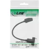InLine USB 3.2 C żeński / żeński z kołnierzem, czarny, 0,20m