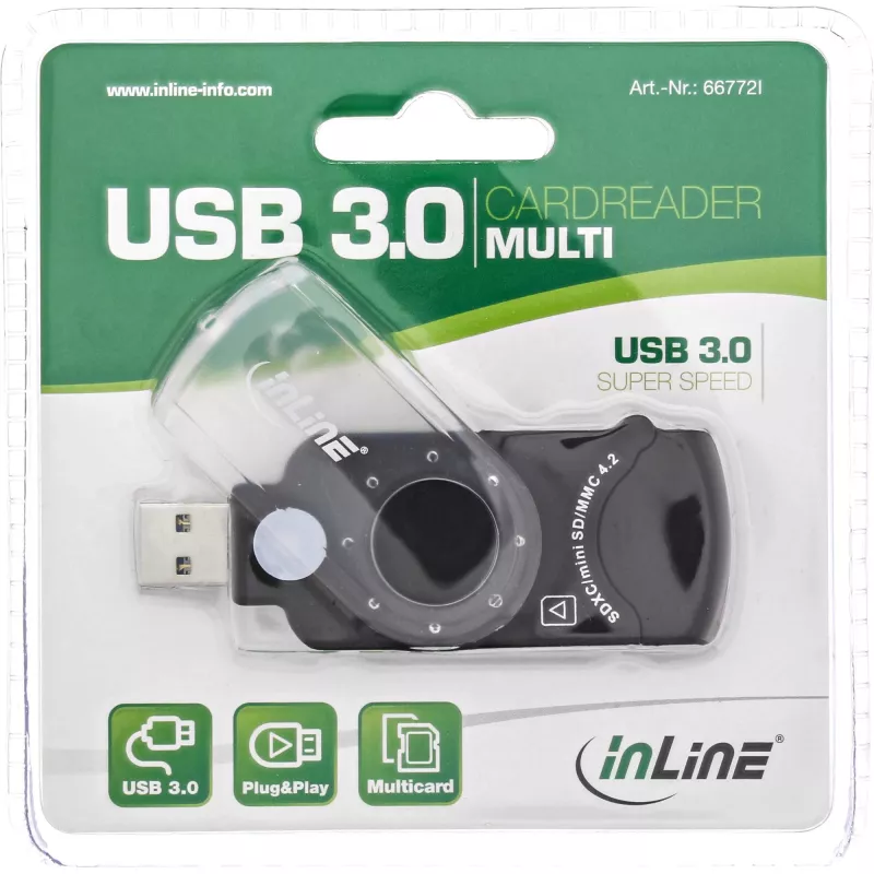 InLine Mobile czytnik kart USB 3.0, dla SD/SDHC/SDXC, microSD