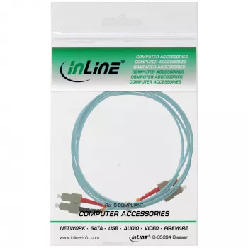 InLine Kabel światłowodowy dupleksowy SC/SC 50/125µm OM3 15m