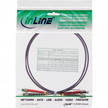 Kabel światłowodowy dupleksowy InLine ST/ST 50/125µm OM4 7,5m