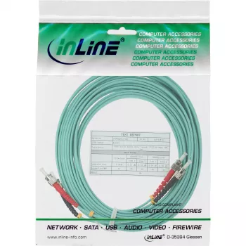 InLine Fiber Optical Duplex kabel ST/ST 50/125µm OM3 20m, 20 m, OM3, ST, ST