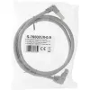 Kabel sieciowy InLine® S-76602U-0.9, złącze kątowe, kat. 6, 0,9 m, szary