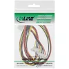 Wewnętrzny kabel zasilający InLine 29654A 1x 4-pin Molex / 4x 4-pin Molex 1 m