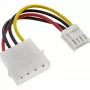 Wewnętrzny zasilacz InLine 5,25 cala, 4-pin Molex (żeński) / 3,5 cala FDD (męski), 0,06 m