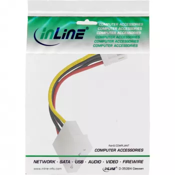 Wewnętrzny zasilacz InLine 5,25 cala, 4-pin Molex (żeński) / 3,5 cala FDD (męski), 0,06 m