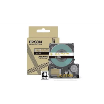 Taśma etykietująca Epson LK-5TKN Złota Przezroczysta 1,8 cm Termiczna atramentowa