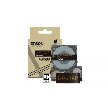 Taśma etykietująca Epson LK-6BKP Czarno-złota 2,4 cm Termotransferowa