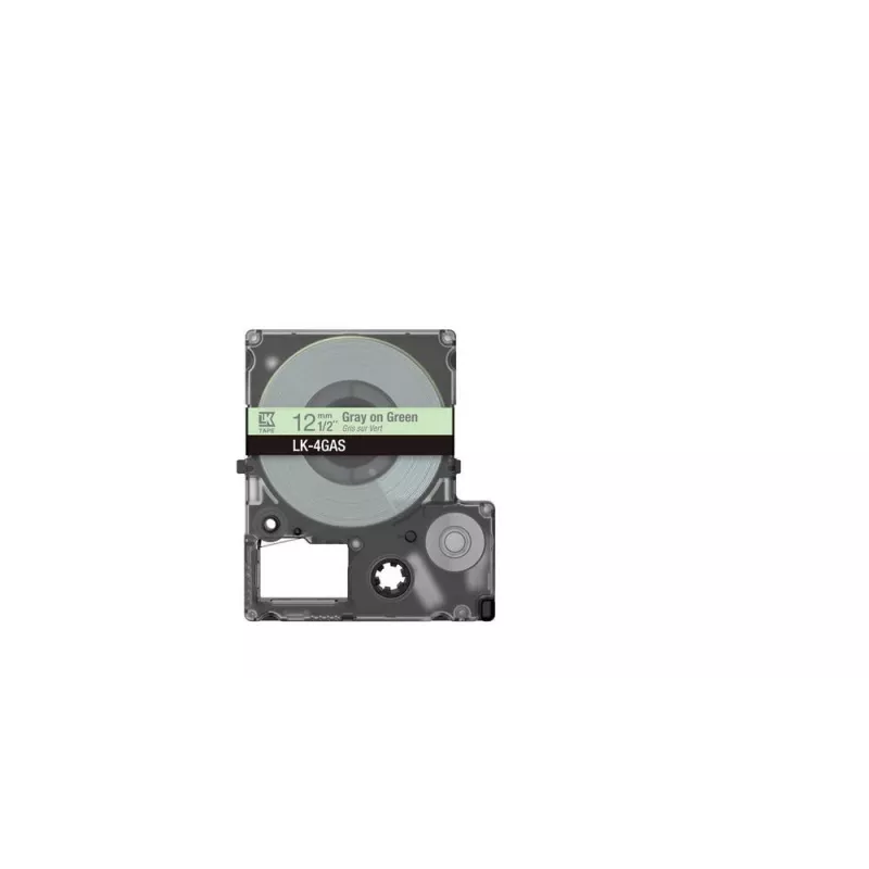 Taśma etykietująca Epson LK-4GAS szara jasnozielona termotransferowa 1,2 cm