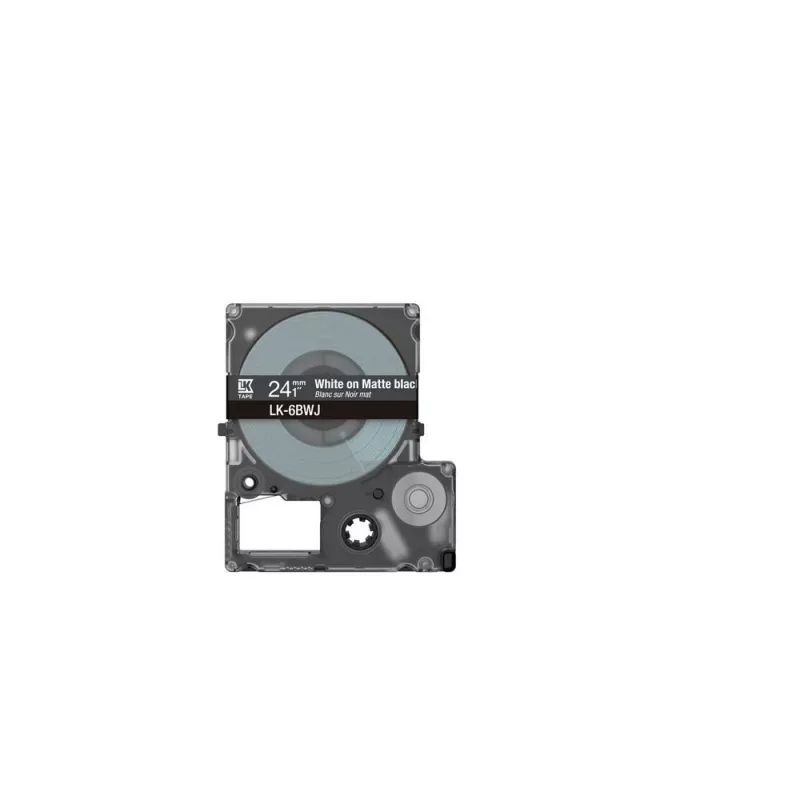Taśma etykietowa Epson LK-6BWJ Czarno-Biała Transfer termiczny 2,4 cm
