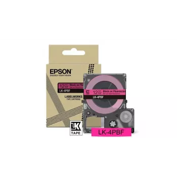 Taśma etykietująca Epson LK-4PBF czarny różowy termotransferowa 1,2 cm