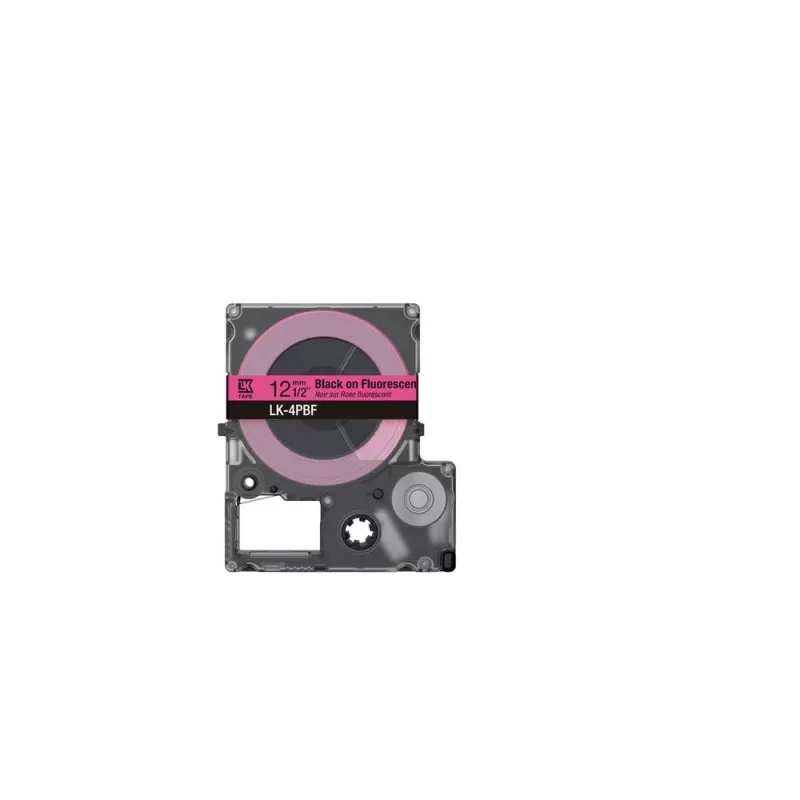 Taśma etykietująca Epson LK-4PBF czarny różowy termotransferowa 1,2 cm