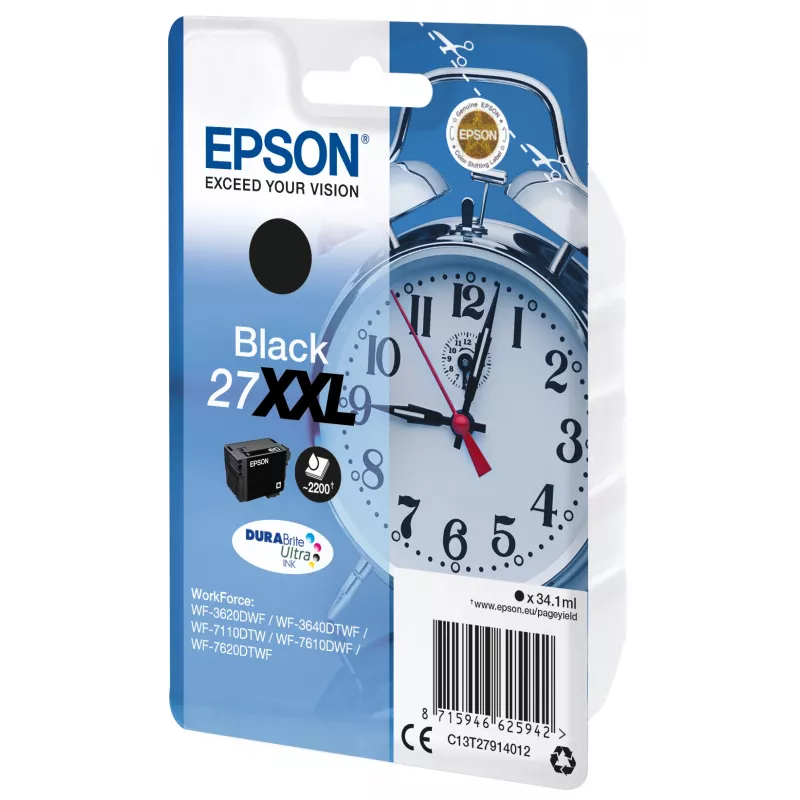 Epson Singlepack Czarny 27XXL DURABrite Ultra Ink