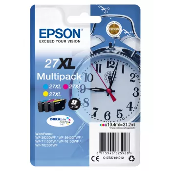 Epson Alarm clock Multipack 3-kolorowy 27XL DURABrite Ultra Tusz