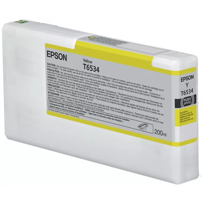 Epson T6534 Żółty wkład atramentowy (200ml), Żółty, Atrament pigmentowy, 200 ml, 1 szt.