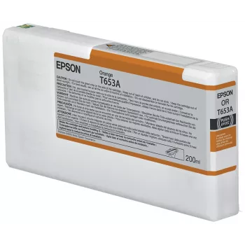 Epson T653A Pomarańczowy Wkład Atramentowy (200ml), Pomarańczowy, Atrament pigmentowy, 200 ml, 1 szt.