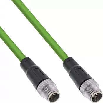 InLine Przemysłowy kabel sieciowy, M12 8-pin X-kodowany męski/męski, Cat.6A PUR 2m