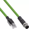InLine Przemysłowy kabel sieciowy, wtyk M12 4-pinowy D-kodowany do RJ45, PUR 7,5 m
