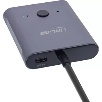 InLine przełącznik USB-C, przełącznik dwukierunkowy, 10 Gb/s, 100 W