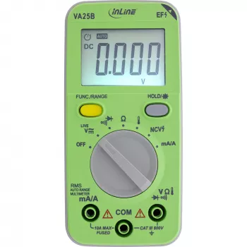 Multimetr InLine 43117A kieszonkowy z automatycznym zakresem, LCD 44x30 mm, bateria AAA, 130x62x27 mm