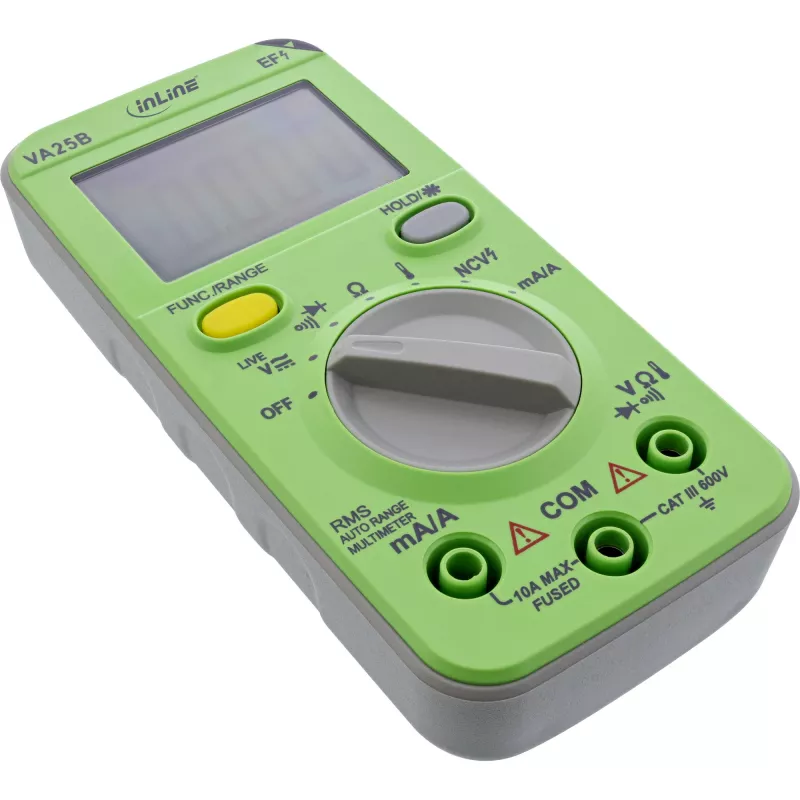 Multimetr InLine 43117A kieszonkowy z automatycznym zakresem, LCD 44x30 mm, bateria AAA, 130x62x27 mm