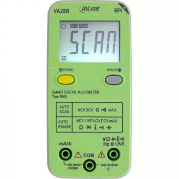 Multimetr InLine 43117B kieszonkowy z automatycznym zakresem, autoskanowaniem, LCD 44×30 mm, bateria AAA