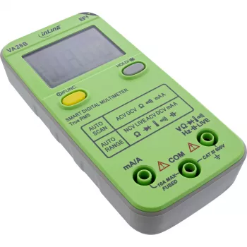 Multimetr InLine 43117B kieszonkowy z automatycznym zakresem, autoskanowaniem, LCD 44×30 mm, bateria AAA