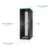 APC NetShelter SX Server Rack Gen 2, 48U, 2258W x 750S x 1200G mm, z bokami, Czarny