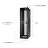 APC NetShelter SX Server Rack Gen 2, 48U, 2258W x 600S x 1070G mm, z panelami bocznymi, czarny