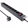 InLine 16412S listwa przeciwprzepięciowa Czarny 8 AC outlet(s) 2 m