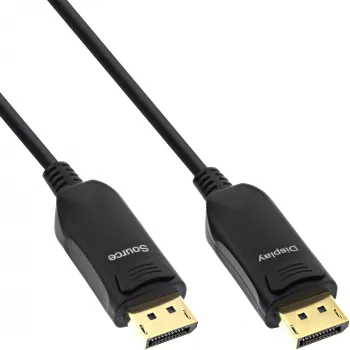 InLine DisplayPort 2.1 AOC kabel, UHBR, Czarny 40m