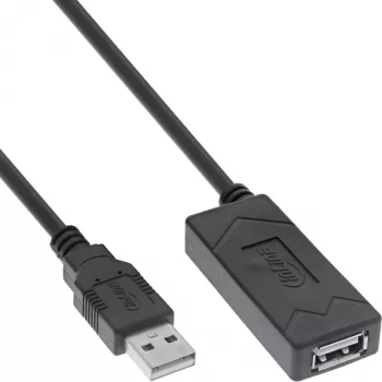 InLine USB 2.0 aktywny przedłużacz USB-A męski/żeński 10 m 0,48 Gbit/s