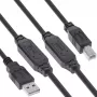InLine aktywny kabel USB 2.0, USB-A męski na USB-B męski, 25 m