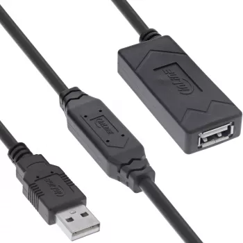 InLine USB 2.0 aktywny przedłużacz USB-A męski/żeński 25m 0.48 Gbit/s