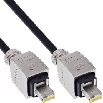 Szpula kabla sieciowego InLine Harting Cat.6A RJ-45 50 m Czarny