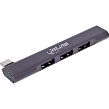 InLine cienki USB-C Hub, 4-port, USB 3.0 + 3x USB 2.0, cienki design