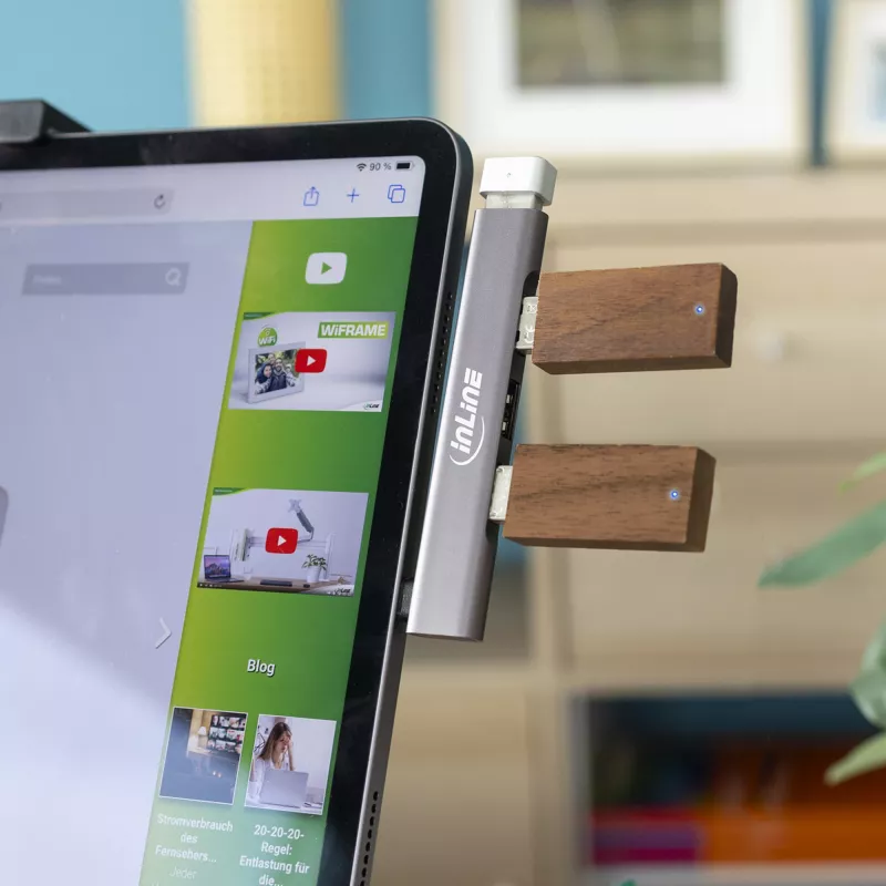 InLine cienki USB-C Hub, 4-port, USB 3.0 + 3x USB 2.0, cienki design